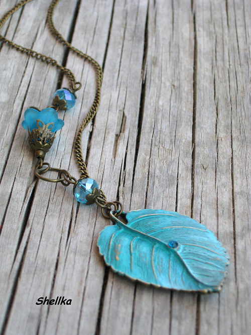 Náhrdelník ,,TURQUOISE LEAV,, — foto 3