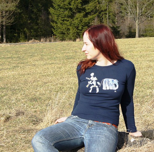 Malované triko s lovci slonů... — foto 2