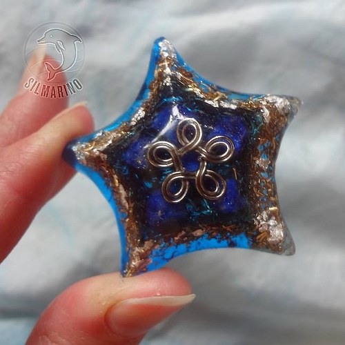 "Hvězda Večernice" - lapis lazuli, stříbro — foto 3