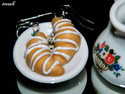 Náušnice croissant — foto 3