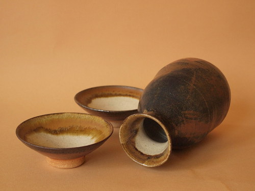 Saké Set - Tokkuri + 2 Sakazuki Cups — foto 3
