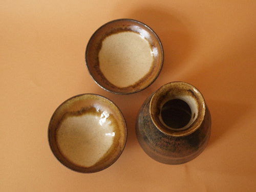 Saké Set - Tokkuri + 2 Sakazuki Cups — foto 2