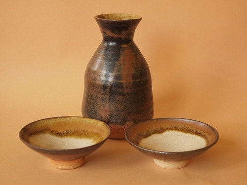Saké Set - Tokkuri + 2 Sakazuki Cups — foto 6