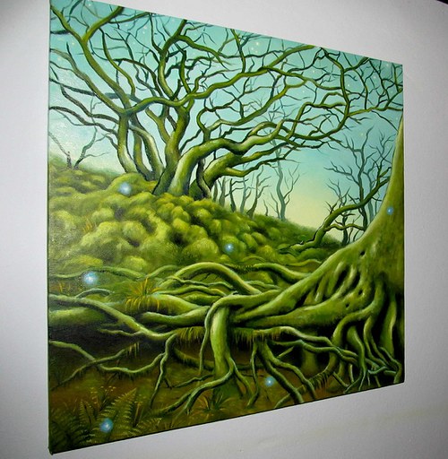Úsvit - olejomaba 50 x 50 cm — foto 2