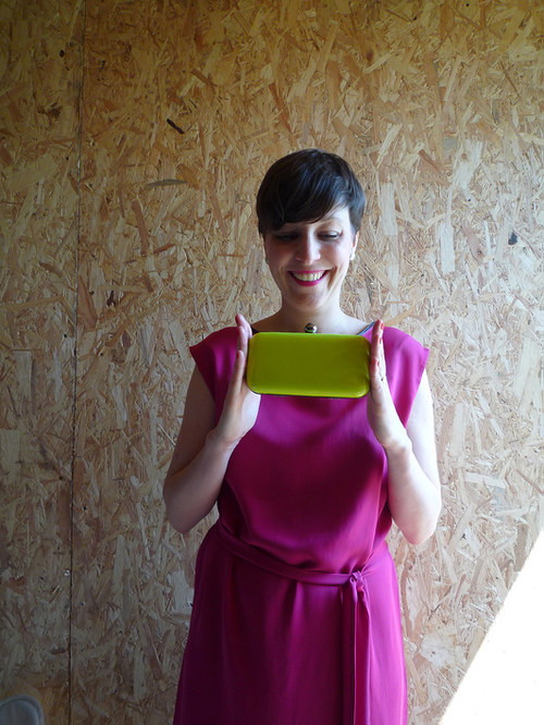 Hedvábné šaty MAGENTA LUFT — foto 5