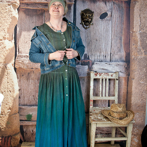 Dlouhé propínací šaty - vel.L — foto 2