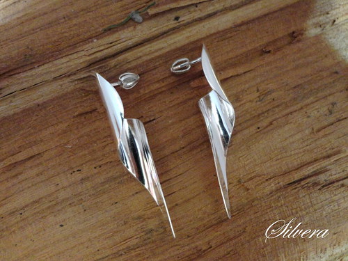 Stříbrné 925 Naušnice, ... PROJECTILE.... — foto 4