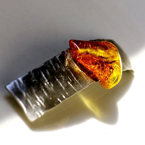 Jantarová - spona do vlasů 10 cm — foto 6