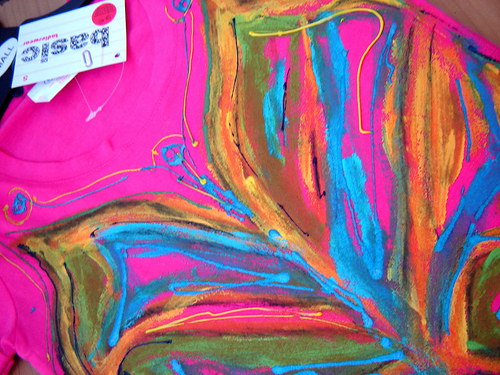 Rucne malovane tricko-extravagantne kridla — foto 3