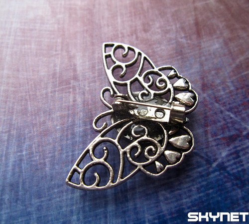Steampunkový motýlek - brož — foto 4