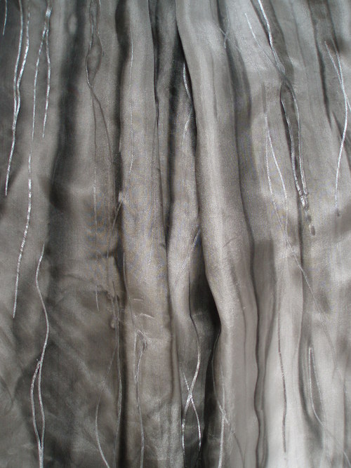 Hedvábná šála Saturn Grey 2 — foto 2