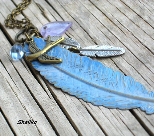 Náhrdelník ,,BLUE FEATHER,, — foto 3