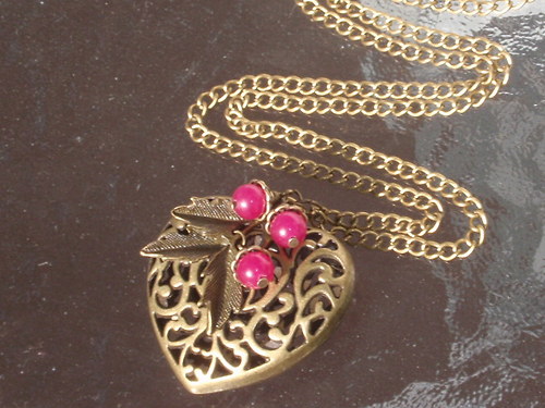 Náhrdelník srdce s rose jadeitem — foto 3