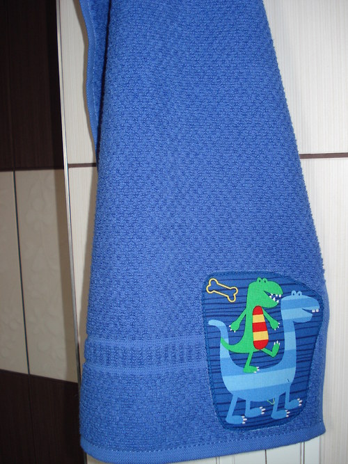 Dino- ručník modrý — foto 2