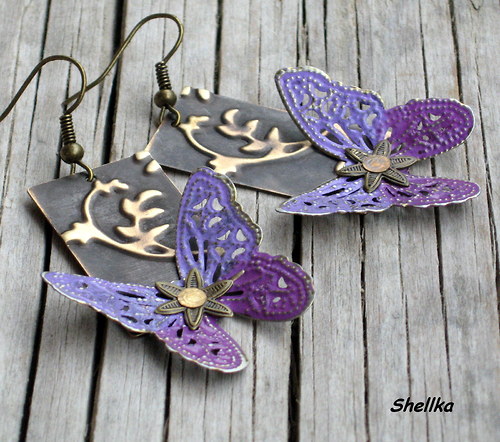 Náušnice,,BUTTERFLY WINGS,, — foto 3