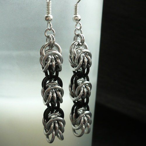 Byzantine silver & black náušnice — foto 4