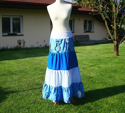 Maxisukně modro-modrá - sleva ze 740,- — foto 3