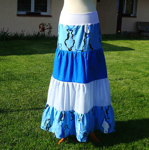 Maxisukně modro-modrá - sleva ze 740,- — foto 5