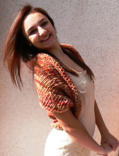 Ručně předené vlněné bolerko — foto 2