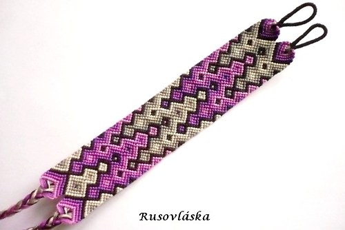 Stříbrnofialový náramek — foto 3