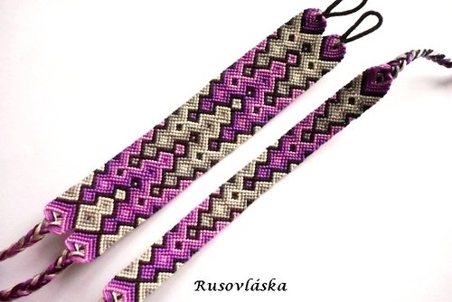 Stříbrnofialový náramek — foto 4