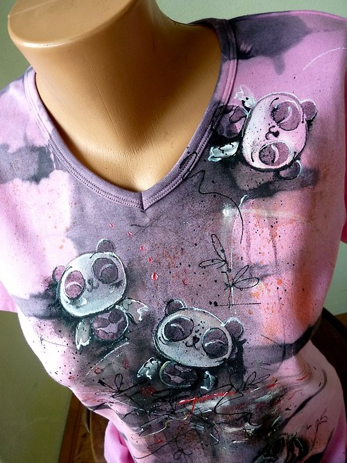 Triko "pandí andílci", L/XL — foto 2