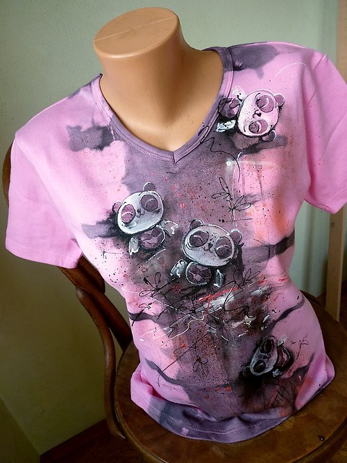 Triko "pandí andílci", L/XL — foto 3