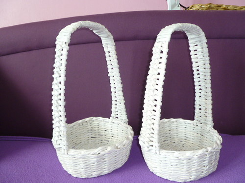 Bílé košíky svatební — foto 3