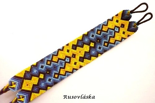 Modrožlutý náramek — foto 4