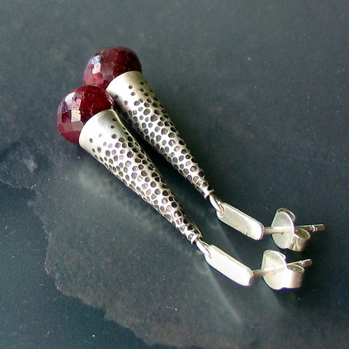 Kornoutky s rubíny ::ag925:: — foto 4