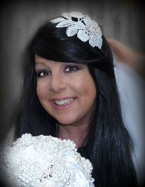 Svatební čelenka krajka Caroline — foto 4