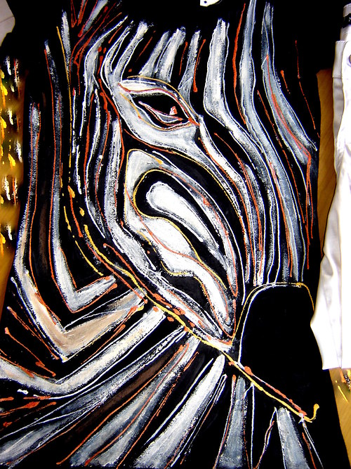 Rucne malovane tricko-zebra — foto 3