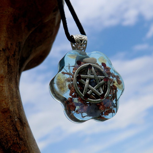 Orgonit * šperk * (K8) Měsíční Pentagram — foto 4