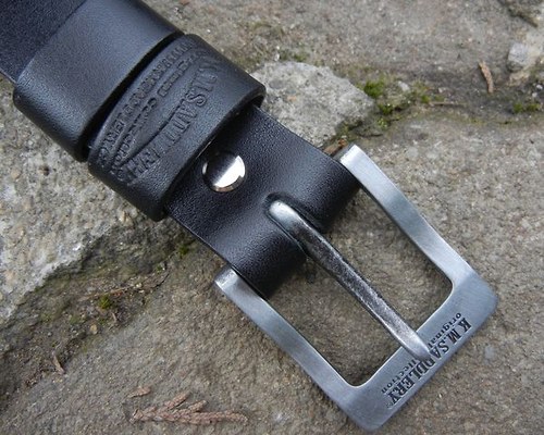 Kožený opasek 3cm — foto 2