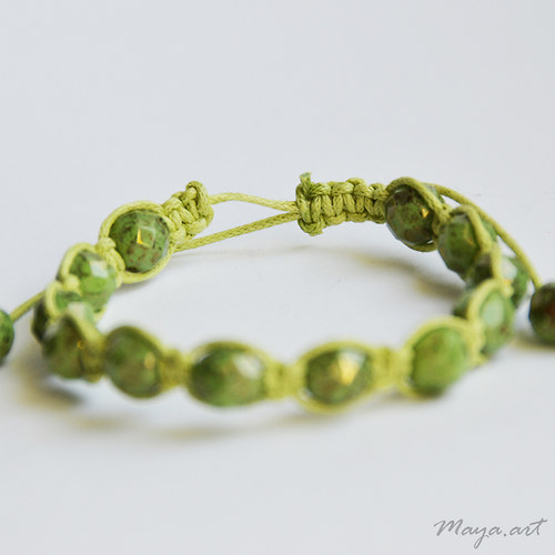 Zelený náramek "MACRAME BRACELET" — foto 2