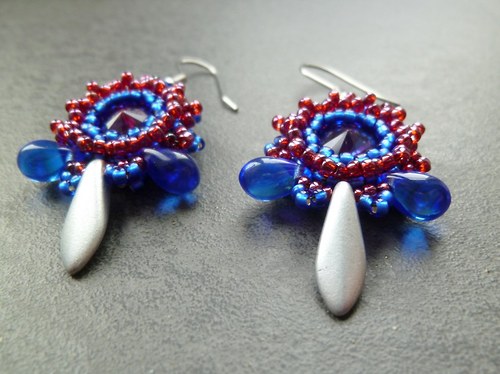 Swarovski rivoli "Dark blue & Raspberry" — foto 2