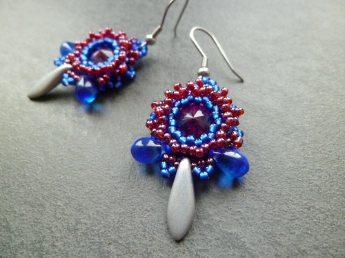 Swarovski rivoli "Dark blue & Raspberry" — foto 5