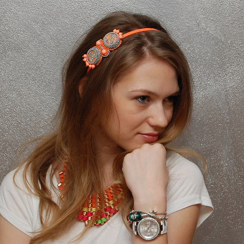 Neonová nálada ... čelenka — foto 2