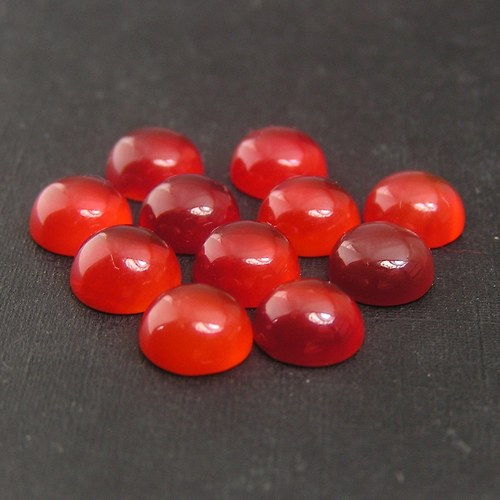 Karneol - kabošon 4mm — foto 4