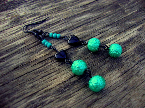 Poison green...náušnice — foto 2