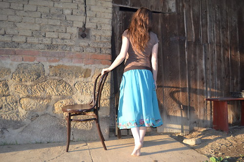 Sukně,lehounkáááá...tyrkysová — foto 5