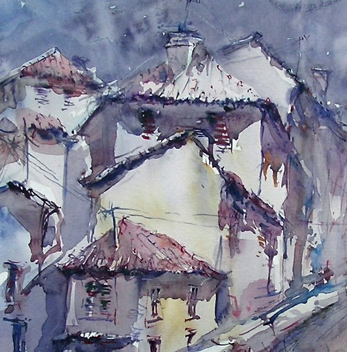 Labin,originální akvarel A4 — foto 3