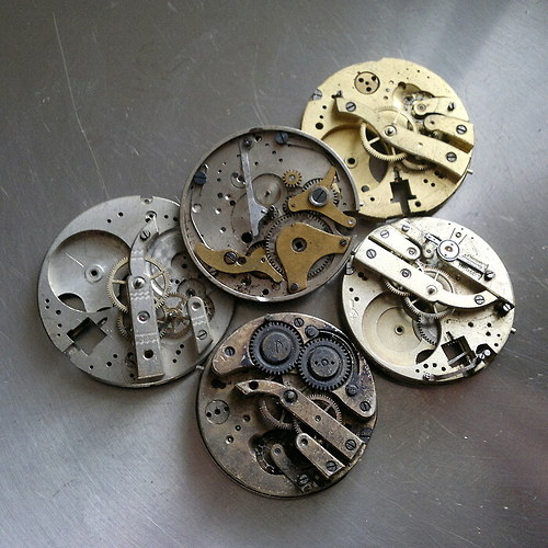 Hodinkové strojky - steampunk - 5 ks — foto 2