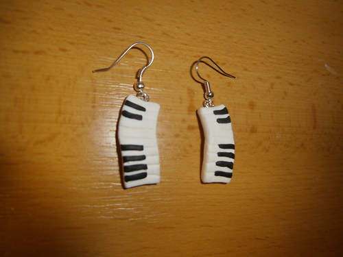 FIMO náušnice Hravé klávesy — foto 2