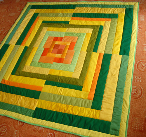 Geometrie v jarních barvách, přehoz, deka ... — foto 6