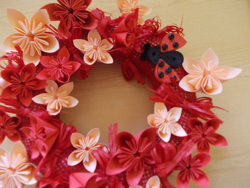 Kusudama věneček s beruškou — foto 2