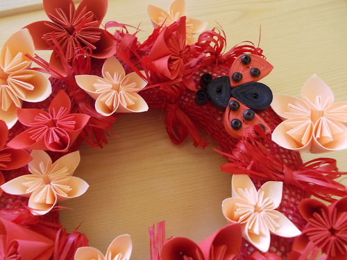 Kusudama věneček s beruškou — foto 3