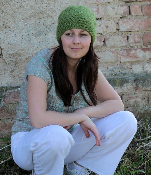 Háčkovaná čepička...mech — foto 2