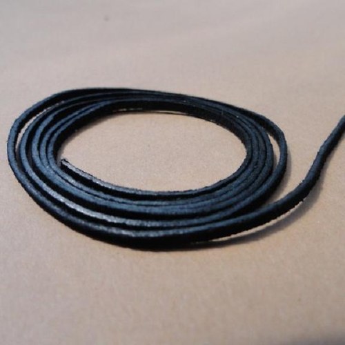 Kožený řemínek černý 2 mm — foto 2