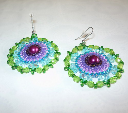 Magické letní barvy - swarovski - náušnice — foto 2